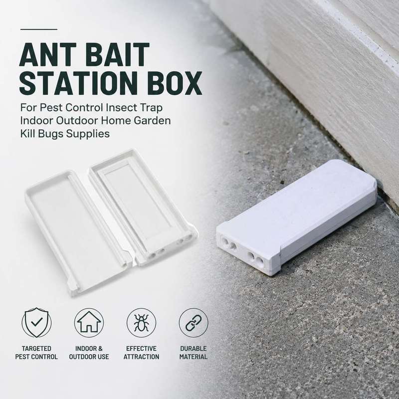 Gardening Tools Toolstation - صندوق طُعم بلاستيكي للنمل لمكافحة الآفات،