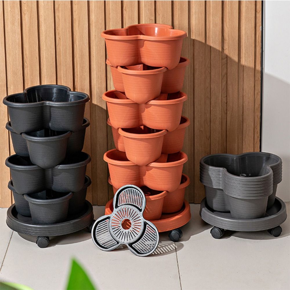 Vertical Wall Planter - أصيص زهور بلاستيكي قابل للتكديس على