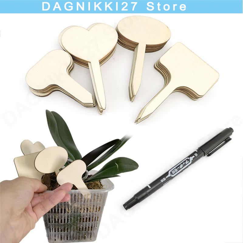 Gardening Tools Types - 10x T-نوع تسميات النباتات الخشبية صديقة