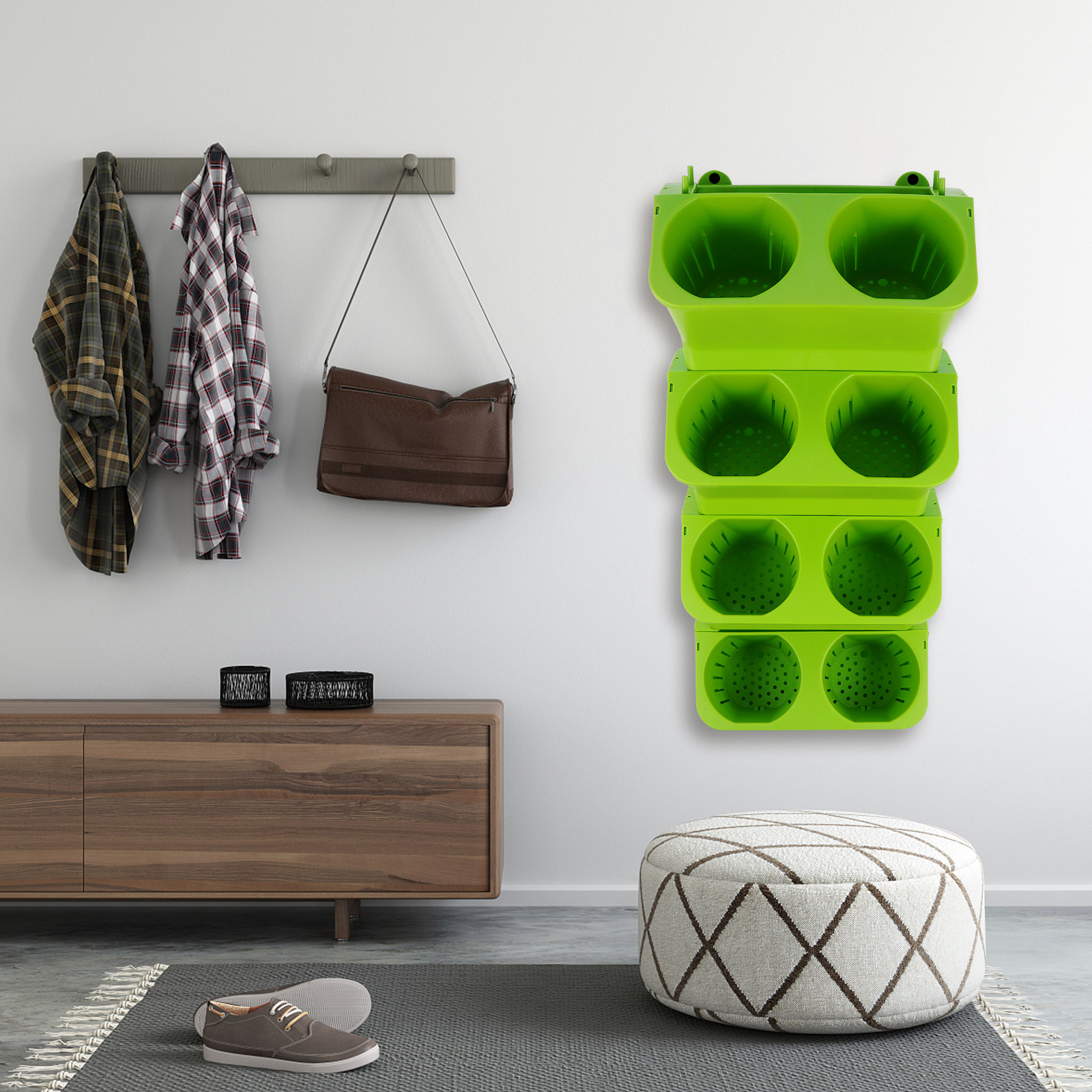 مجموعة من 4 قطع من أوعية الزرا - مراجعة Vertical Wall Planter وسعره