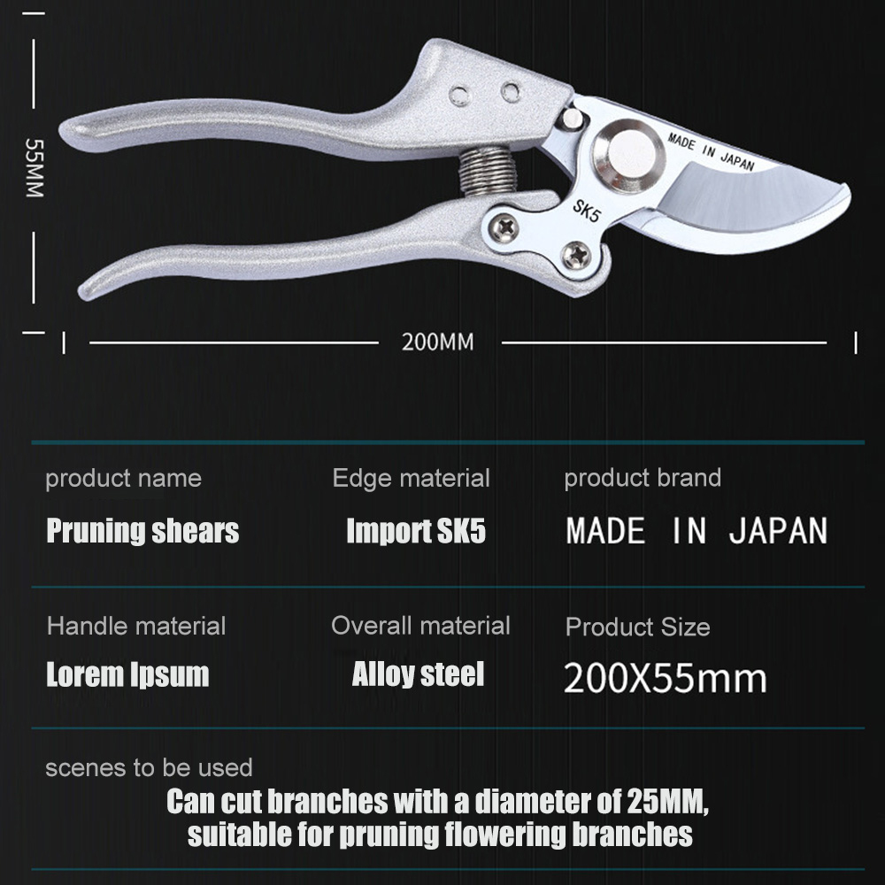 مقص تقليم الحدائق من الفولاذ ع - مراجعة Gardening Tools Japanese وسعره