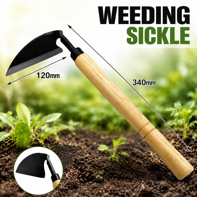 منجل إزالة الأعشاب الضارة بمقب - مراجعة Gardening Tools Japanese وسعره