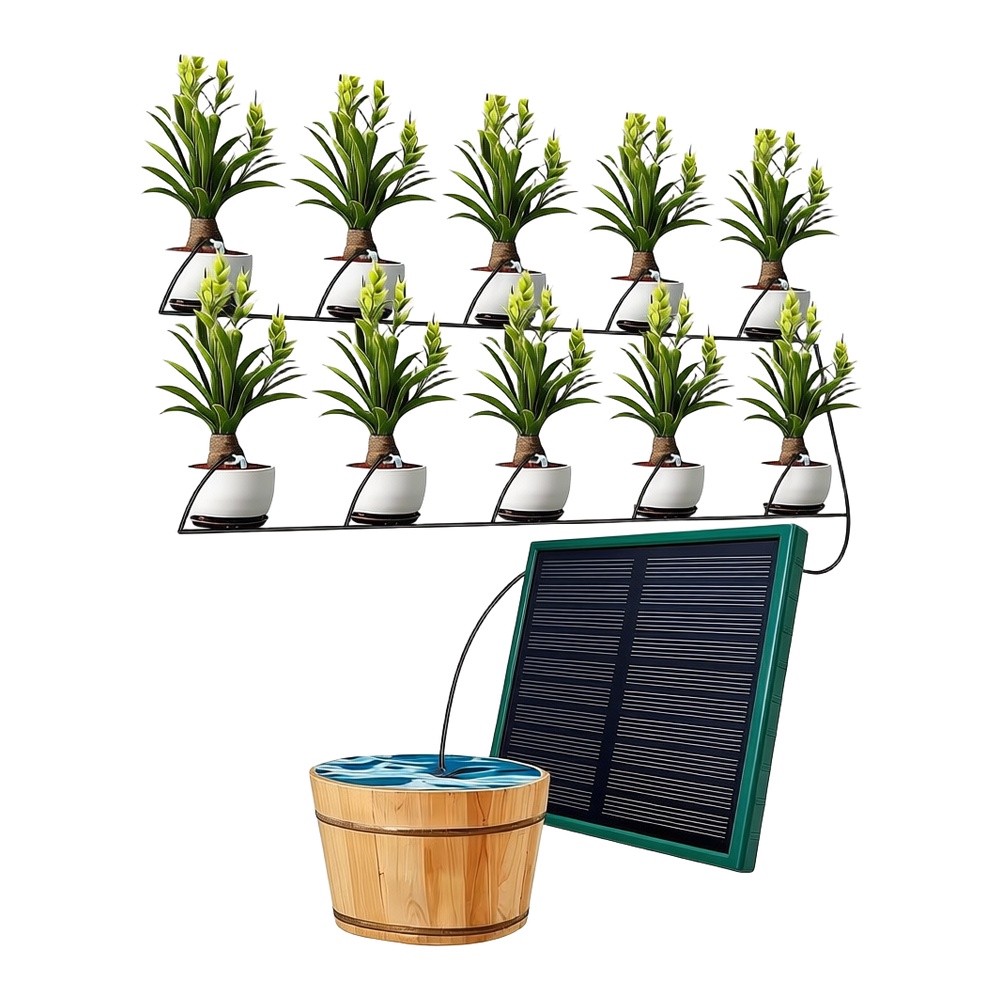 طقم ري بالتنقيط بالطاقة الشمسي - مراجعة Drip Irrigation Kit وسعره