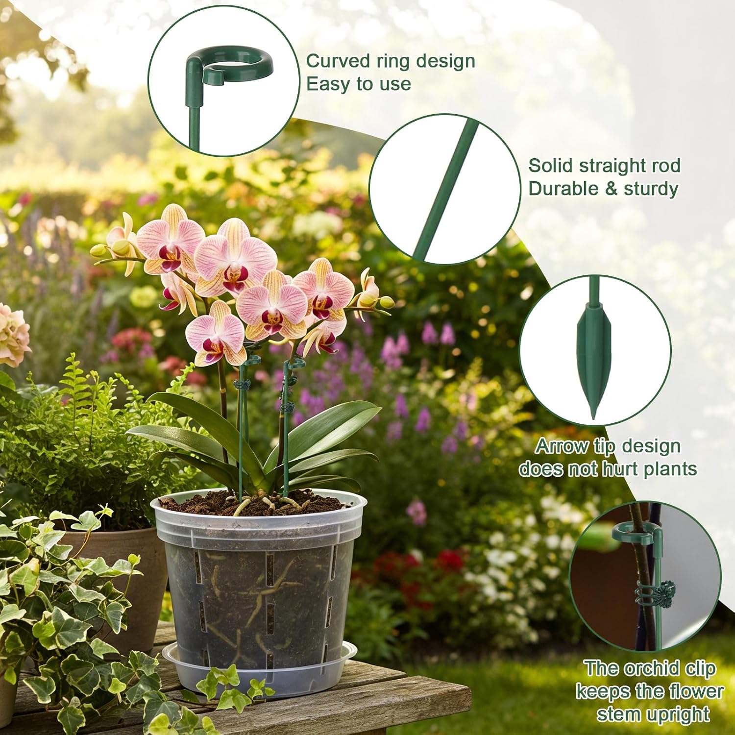 5/10 قطع من دعامات النباتات، ح - مراجعة Orchid Potting Mix وسعره